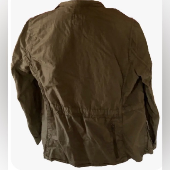VINTAGE Gap Utility Style Jacket Womens Small Green Button Front Cargo Pockets - Picture 3 of 5